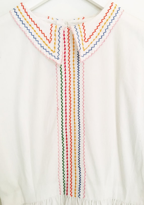 Embroidered Shirt Dress