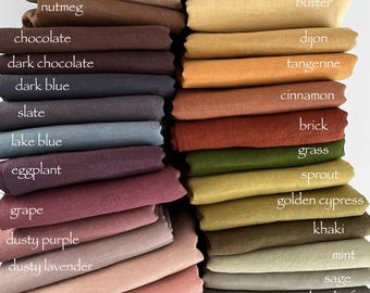 Soft Washed Linen Fabric: 100% European Flax, Oeko-Tex Certified