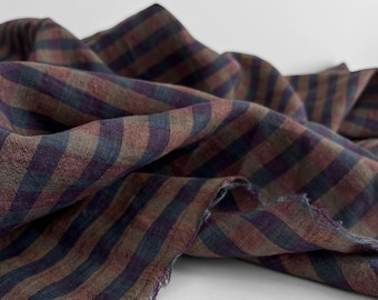 Checked Linen Fabric: Lightweight Gingham Apparel Material