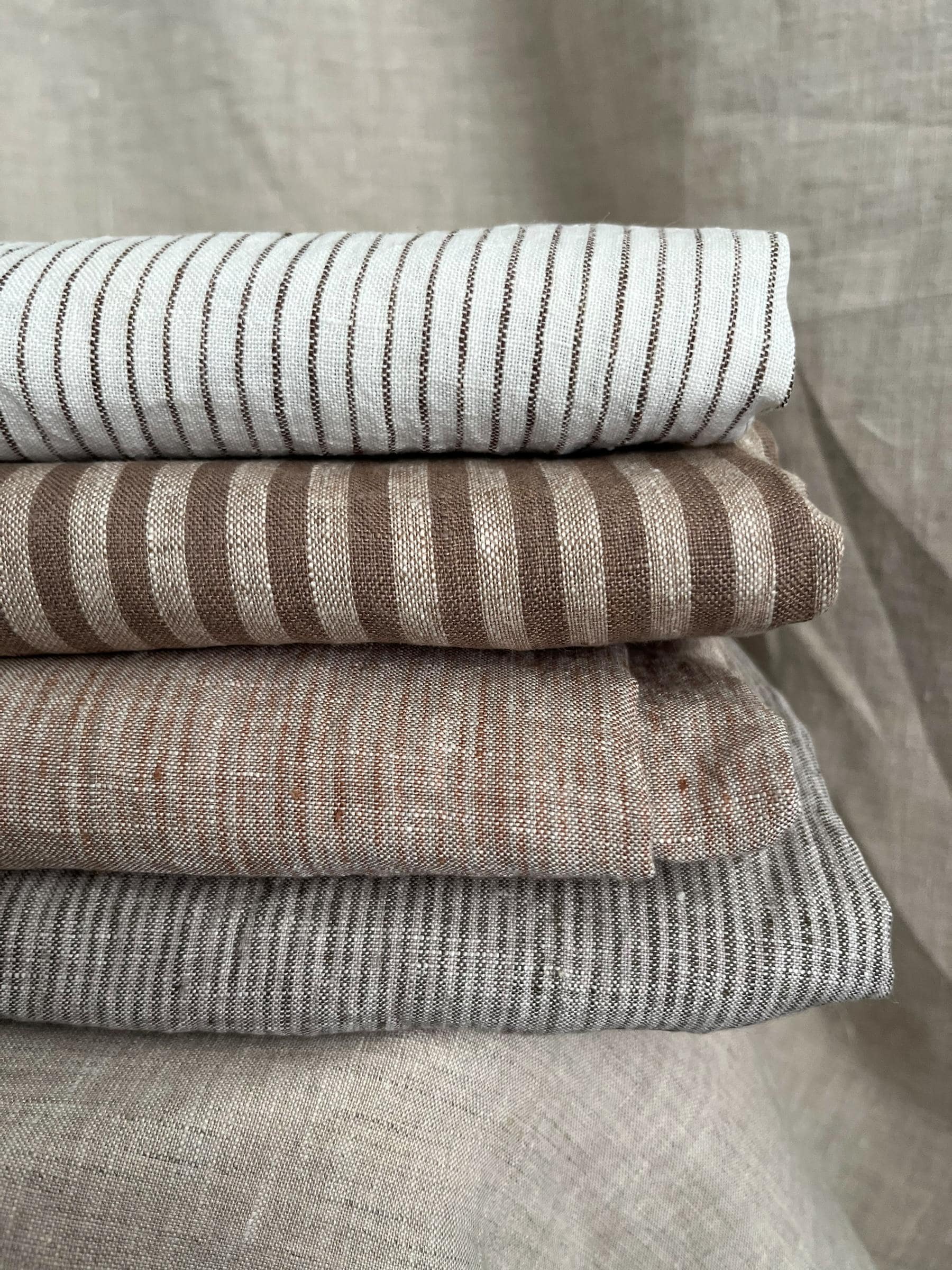 Yarn dyed linen fabric by the meter, stripy linen fabric by the yard, 100% linen stone washed linen Oeko-Tex 100 certified, vintage fabric