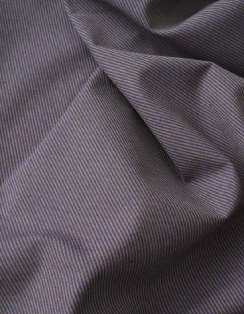 Organic Cotton Seersucker Fabric - Small Gingham Japanese Cotton GOTS certified image 7