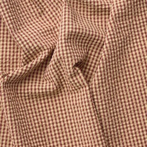 Organic Cotton Seersucker Fabric - Small Gingham Japanese Cotton GOTS certified image 15