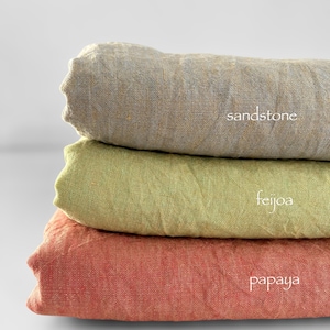Linen hemp fabric, lightweight yarn dyed linen blend fabric by the yard, fabric by the metre, melange fabric, hemp fabric