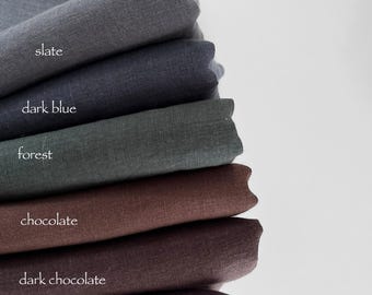 Stonewashed European Flax Linen Fabric: Soft Medium Weight (137cm Wide, Oeko-Tex Certified)