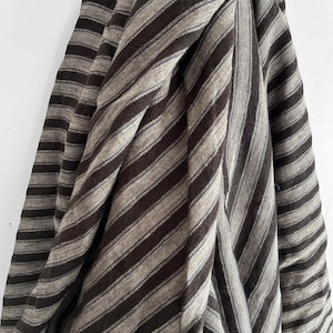 Yarn Dyed Striped Linen Fabric: Soft Stone Washed Apparel Material