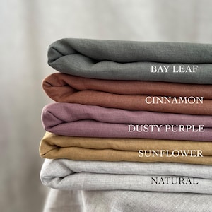 Linen fabric by the yard, 100% soft linen by the meter, european stone washed linen, Oeko-Tex 100 certified