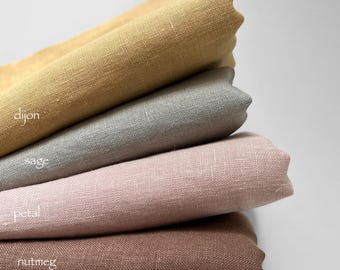 Stonewashed Leinenstoff: Weicher europäischer Flachs - Oeko-Tex zertifiziert