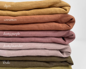 Stone Washed Linen Fabric: 100% Soft Flax, Oeko-Tex Certified