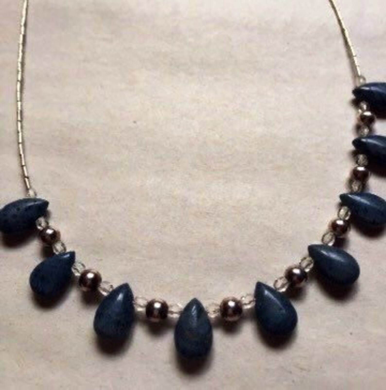 Blue Coral Crystal and Sterling Silver Necklace Etsy
