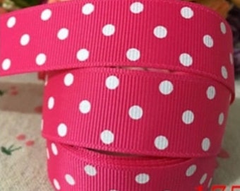 7/8” grosgrain Ribbon, Dot Ribbon , Grosgrain Ribbon, 7/8" Ribbon