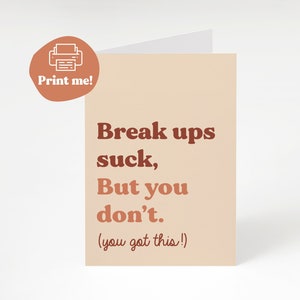 Carte de rupture drôle | Carte de divorce drôle | Vous avez cette carte | Carte de soutien | carte d'empathie | carte d'encouragement | Carte coeur brisé