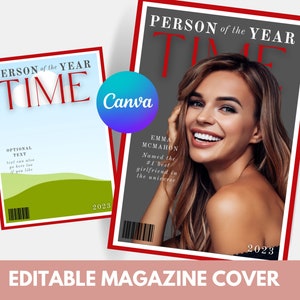 Persona dell'anno 2025 Time Copertina della rivista Persona dell'anno 2024 Time Modello di copertina della rivista Canva Modello di copertina fai da te per rivista