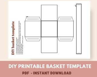 Easter egg Basket | Easter basket for girls | Easter basket for boys | Printable Basket Template | DIY Party Favor Basket | Instant Download