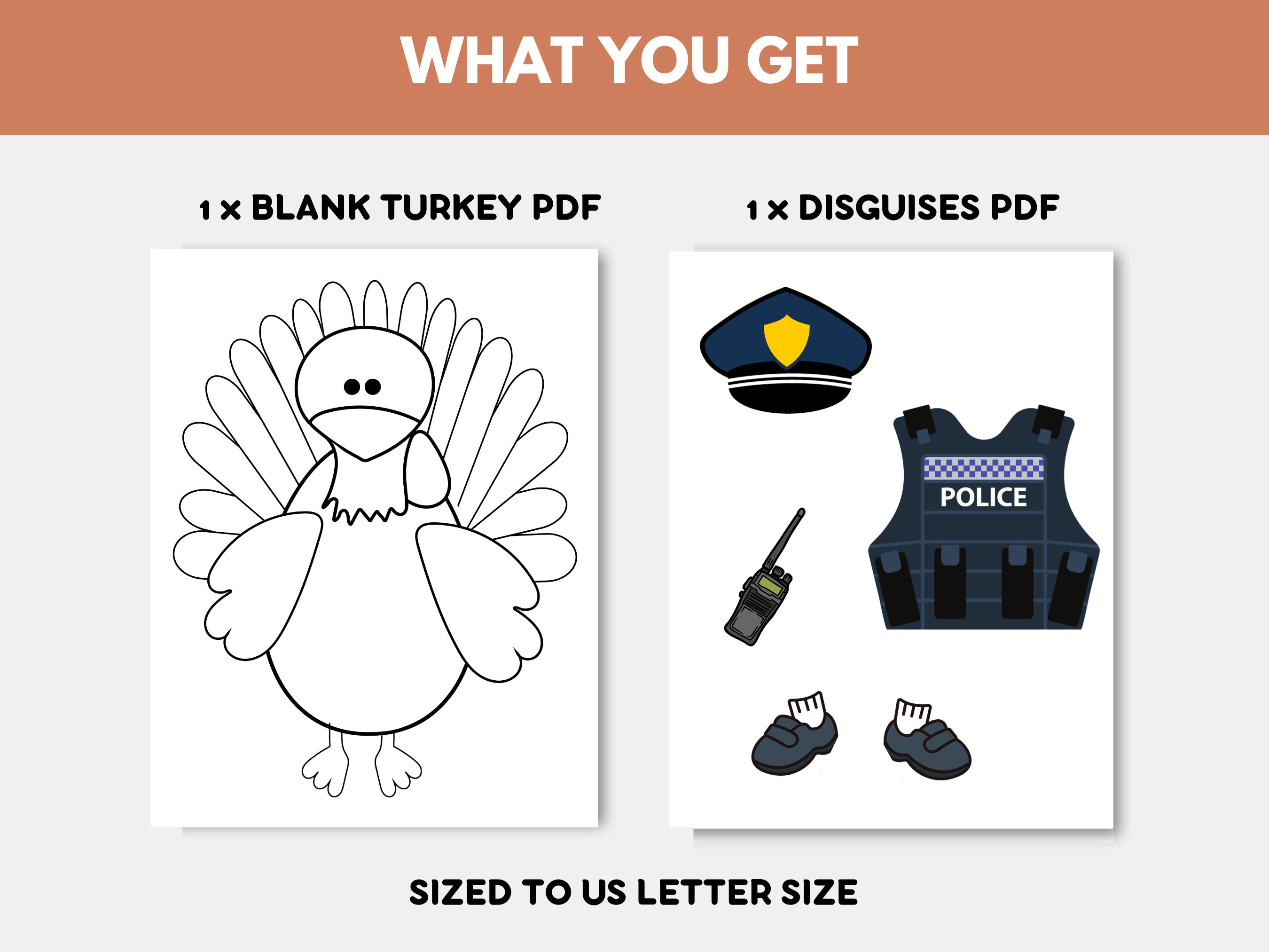 Turkey Disguise Template Printable Police Disguise a Turkey Turkey in Turkey Disguise Template Printable Police Disguise a Turkey Turkey in