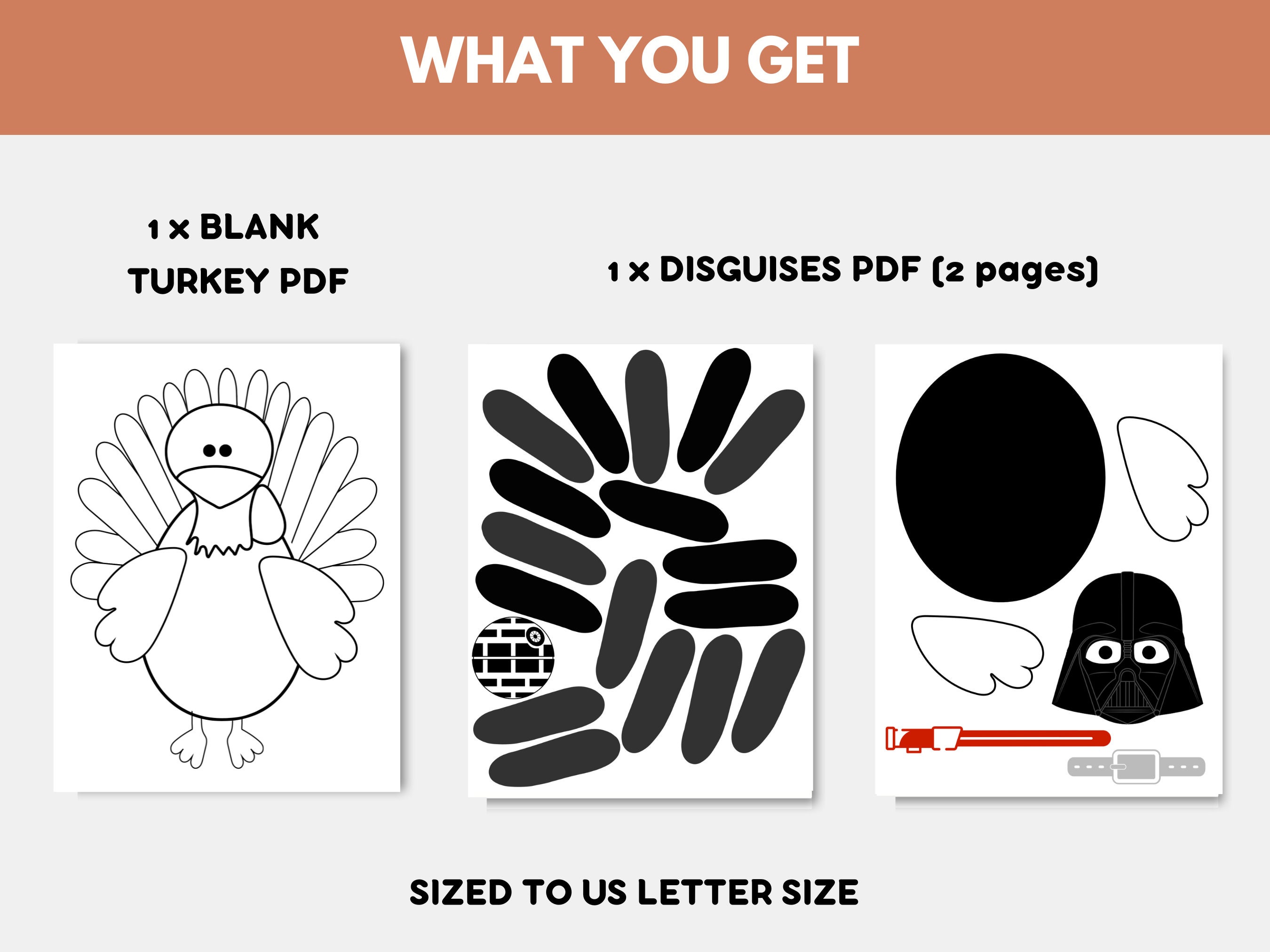 darth vader turkey disguise template printable | disguise a turkey