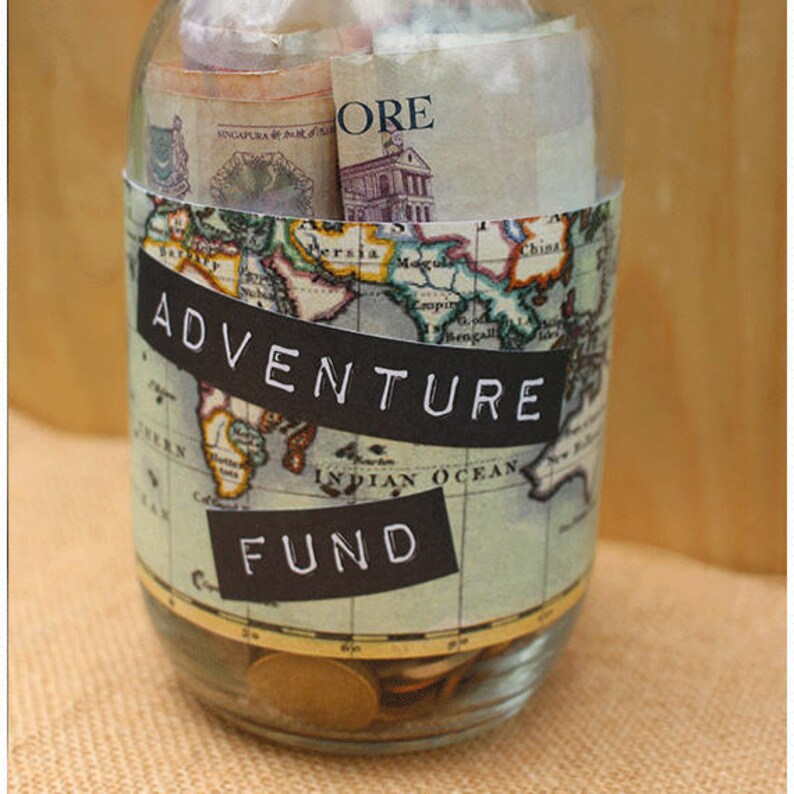 Adventure Fund Savings Jar money box adventure fund box Etsy