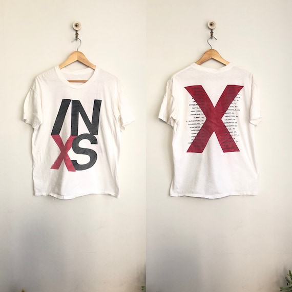 Vintage 1991 INXS Tour T Shirt, Faded Distressed G