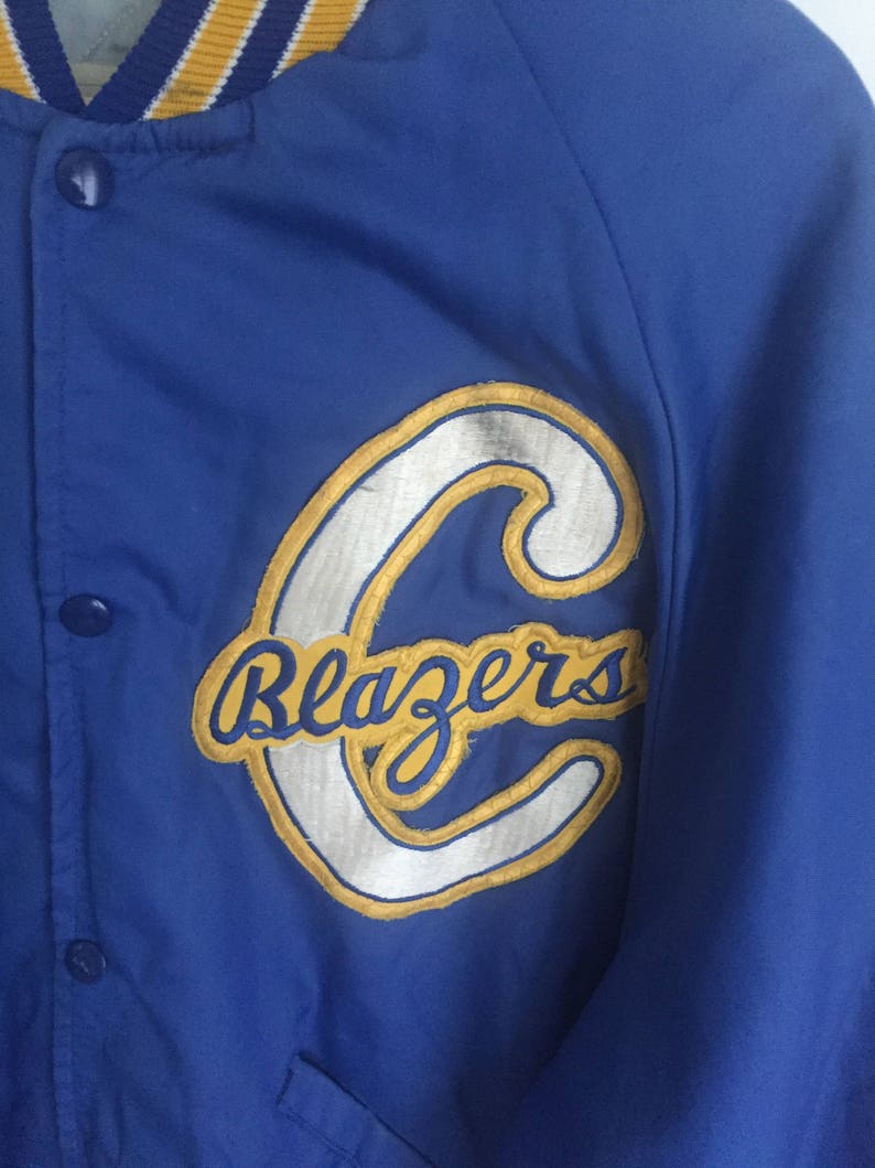 Vintage Delong Blazers Snap Front Jacket Baseball Sz M 80s