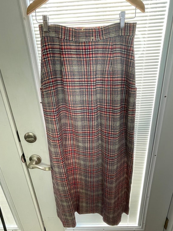 Vintage Pendleton Plaid Pencil Skirt 1970s Pocket… - image 6
