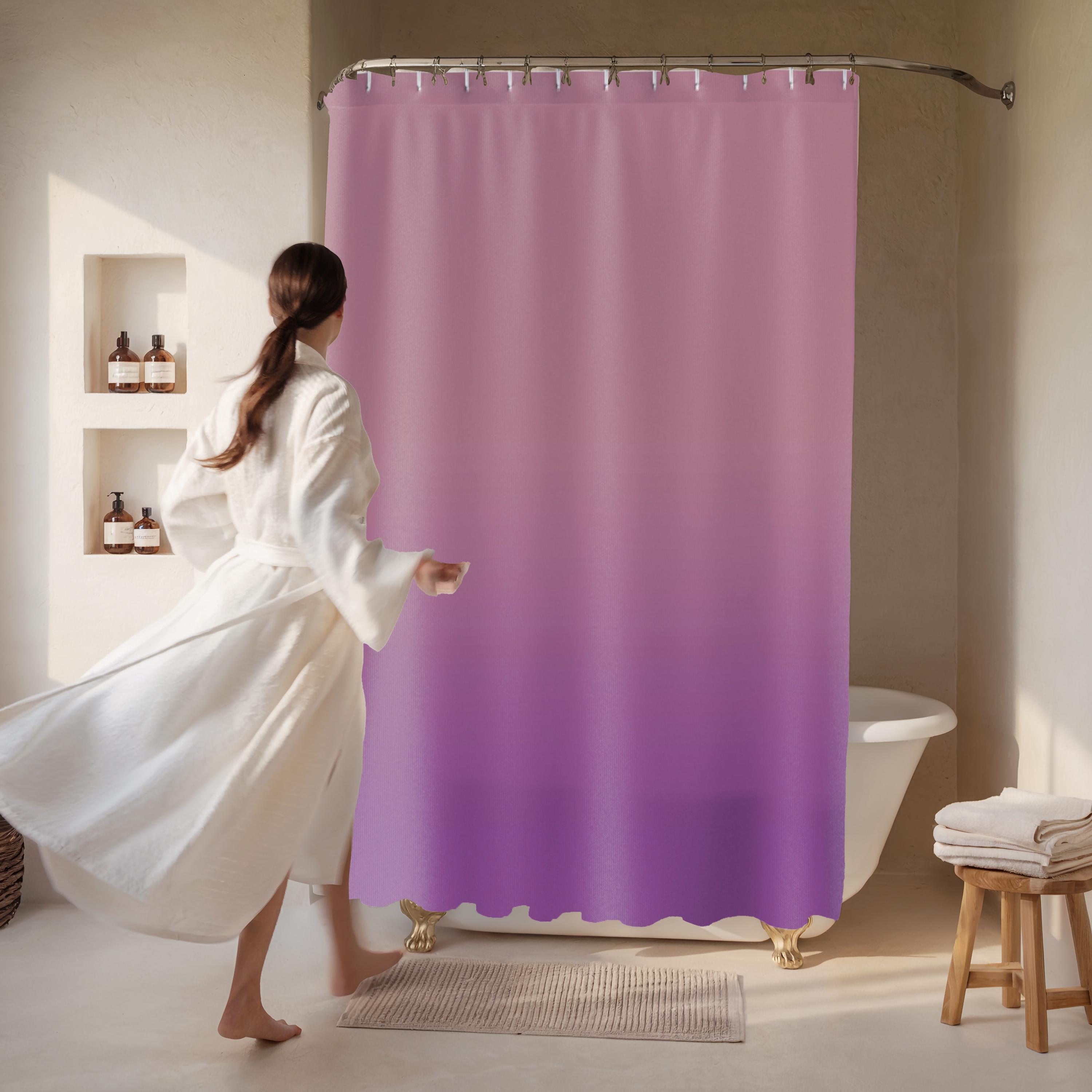 Elegant Mauve Ombre Fabric Shower Curtain - Etsy