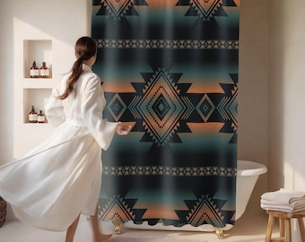 Southwestern Aztec Pattern Shower Curtain