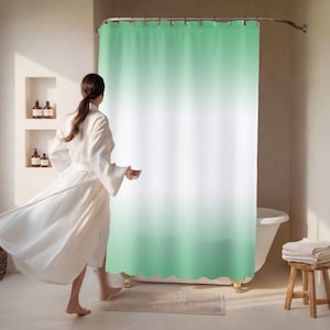 Elegant Ombre Shower Curtain Modern Bathroom Decor