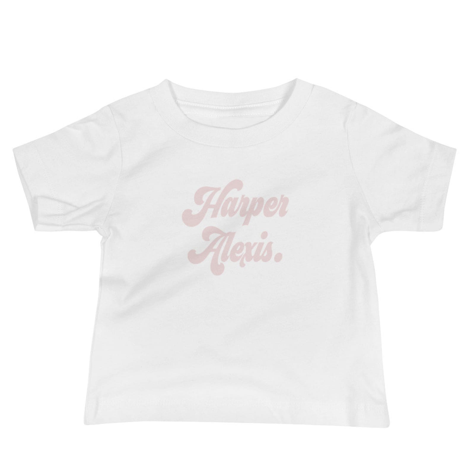 Baby Pink Custom Name TShirt Baby Girl Pink Name Shirt Etsy