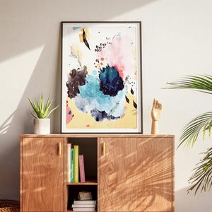 Dipinto astratto moderno colorato originale per l'arredamento della casa