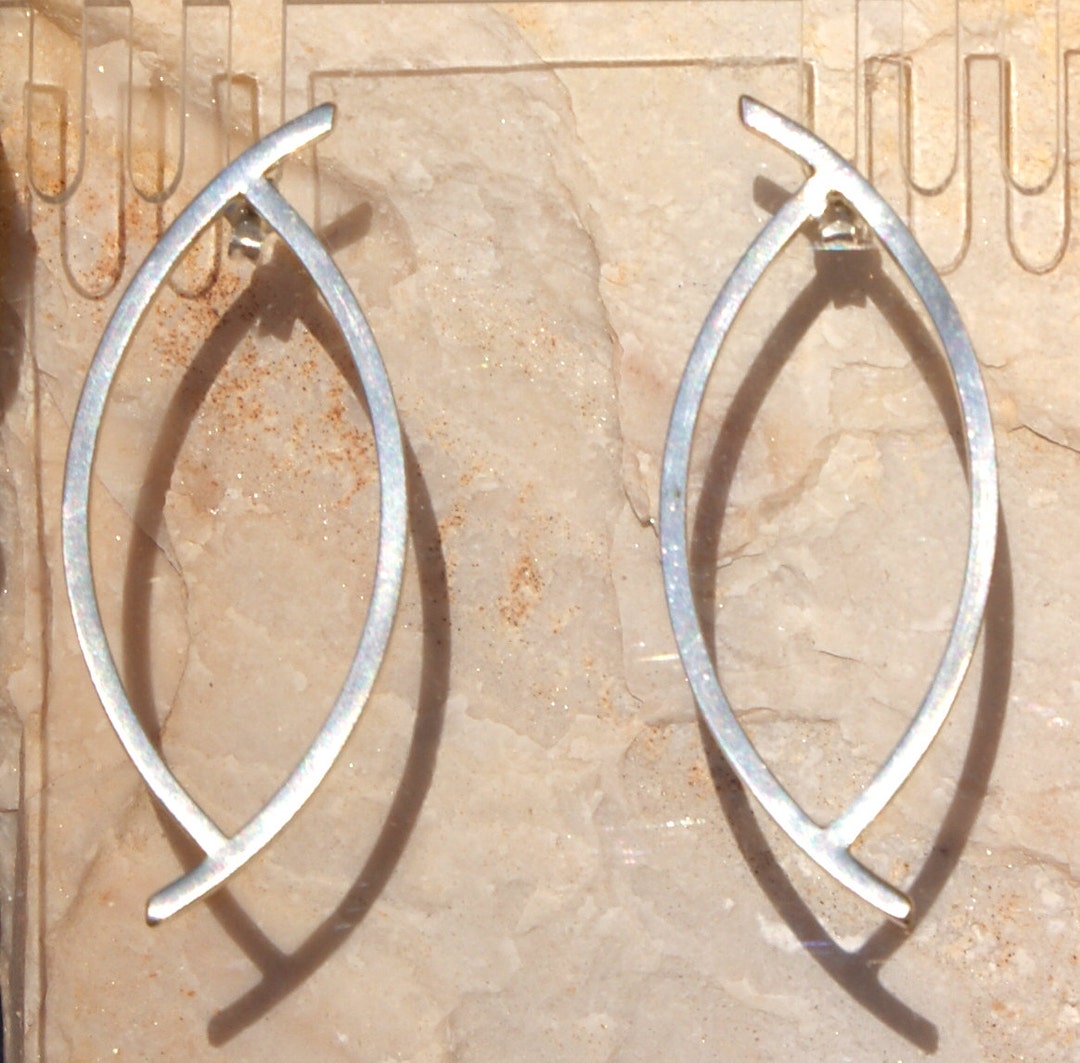 Sterling Silver Earrings Drop Earrings Silver 925 Minimal - Etsy