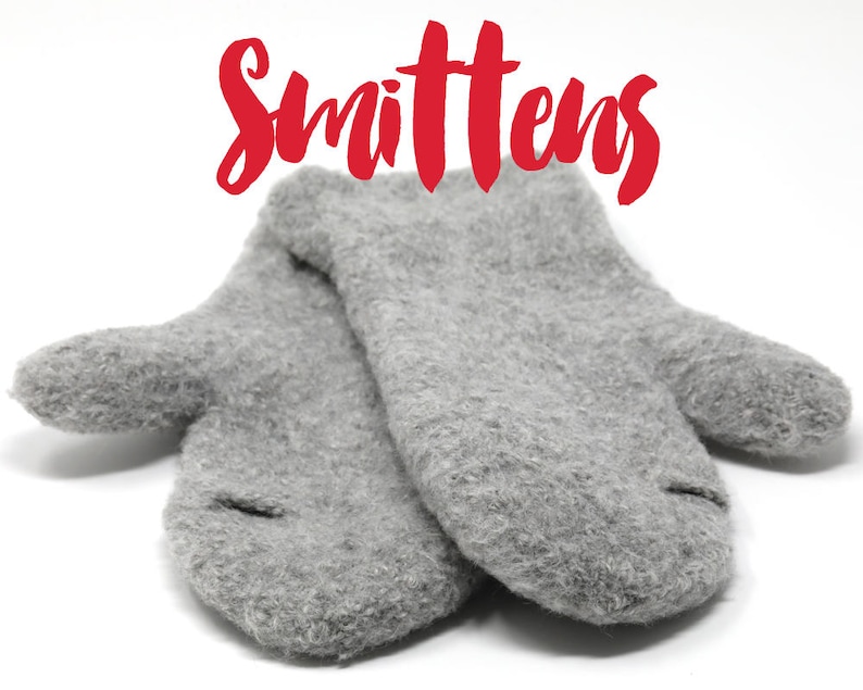 Smittens Ergonomic Felted Mittens With an Index Finger Escape Hole
