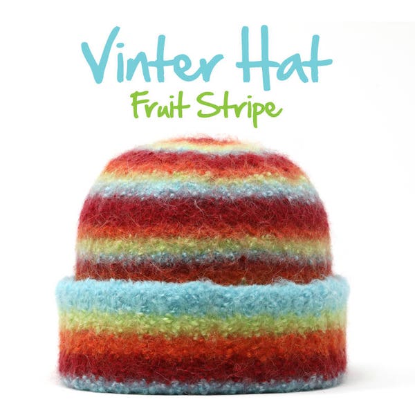Vinter: Fruit Stripe | a densely felted and incredibly warm stocking hat | KNITTING PATTERN