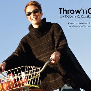 Throw n' Go | narzutka/ponczo z kapturem | WZÓR NA DRUTACH