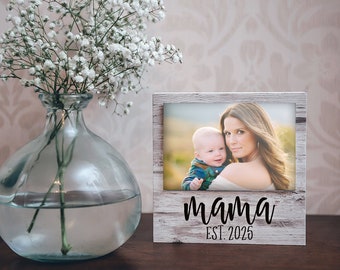 Mama Bear - Personalized Picture Frame - 4x6 Picture Frame -Mother's Day Frame- New Mom Gift - Mama Established-Etched In Time Gifts
