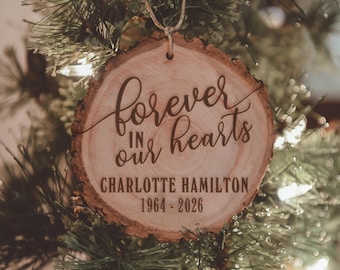 Adorno conmemorativo de madera personalizado, regalo de duelo grabado con láser