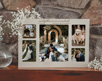 Together they built a life they loved - Personalized Engagement Frame - Laser Engraved Wedding Frames - Etched In Time - Wedding frames