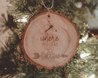 Where you lead I Will Follow-Gilmore Girl Christmas ornament-Laser Engraved Wood ornament-Gilmore Girl-Gilmore Girl Christmas-Etched In Time