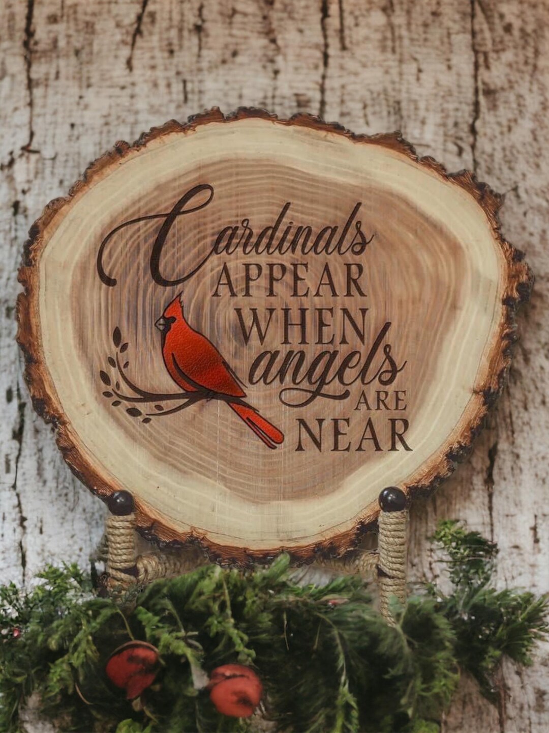 Personalized Cardinal Memorial Wood Plaque, Engraved Remembrance Gift ...