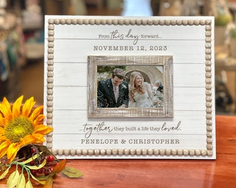 From this Day Forward Personalized Frame - Engraved Wedding Gifts - 4x6 Picture Frames - Etched In Time- Fast Shipping- FREE SHIPPING