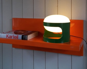 Vintage 1960s KARTELL Shelf. Design by Marcello Siard in Orange Plastic. Made in Italy. Italian MCM Interior Furniture. Space Age Home Decor