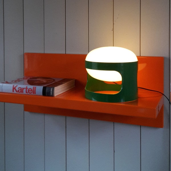 Vintage 1960s KARTELL Shelf. Design by Marcello Siard in Orange Plastic. Made in Italy. Italian MCM Interior Furniture. Space Age Home Decor