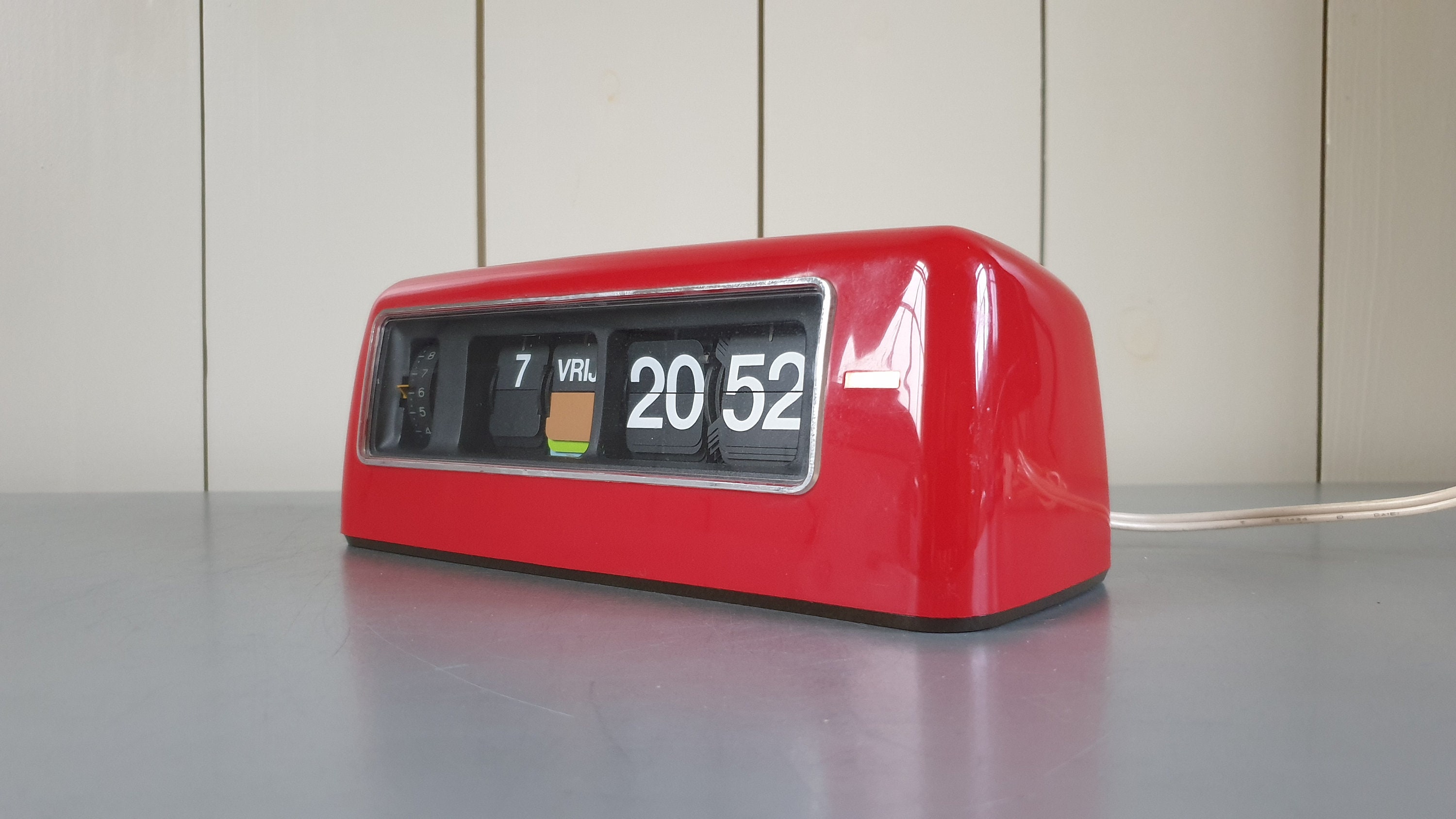 Rare 1966 Solari Retro Vintage Orange Flip Clock 