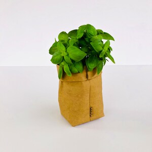 Washable Kraft Paper Storage Bag Kraft Brown SMALL Plant Kitchen Makeup storage