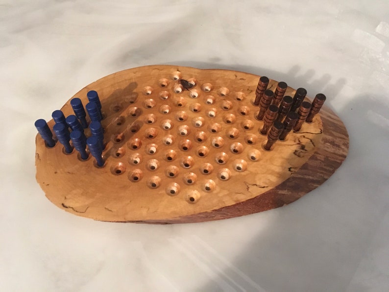 Board Game Chinese Checkers 2 person Spalted birch