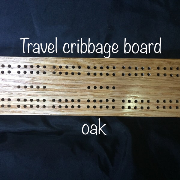 Cribbage Board (Travel) - Oak