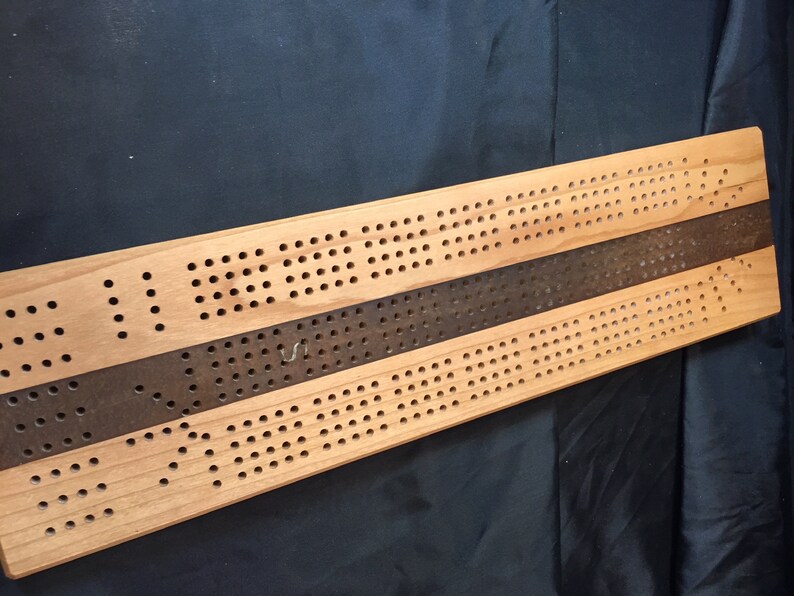 Cherry brown epoxy resin Cribbage board