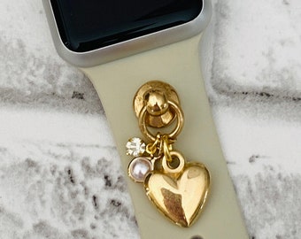 Watchband Charms, Apple Watchband, Smartwatch Band Charms, Watch Jewelry, Valentines Gift, Heart Jewelry