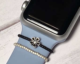 Apple Watchband Halo Ring, Stackable Band Charms, Trendy Watch Accessories, Beaded Rings for your Watchband, Watchband Rings