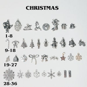 Add Ons - Christmas/Winter Charms, Silver Plated Charms, Charm Personalization