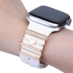 Stackable Watchband Charms, Watch Bars,Apple Watch Band Accessories, Gift for Mom, Apple Watch Jewelry, Watch Jewelry, Valentines