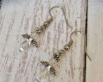 Angel Earrings, Christmas Jewelry, Christmas Earrings, Angel